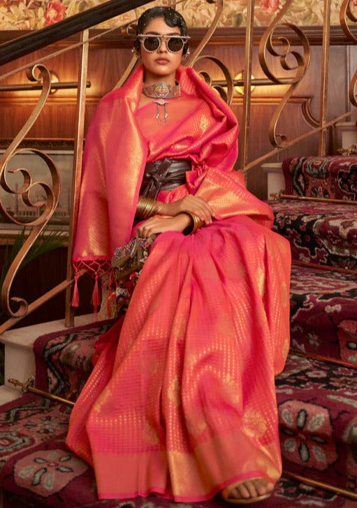 Double Toned Banarasi Silk Saree