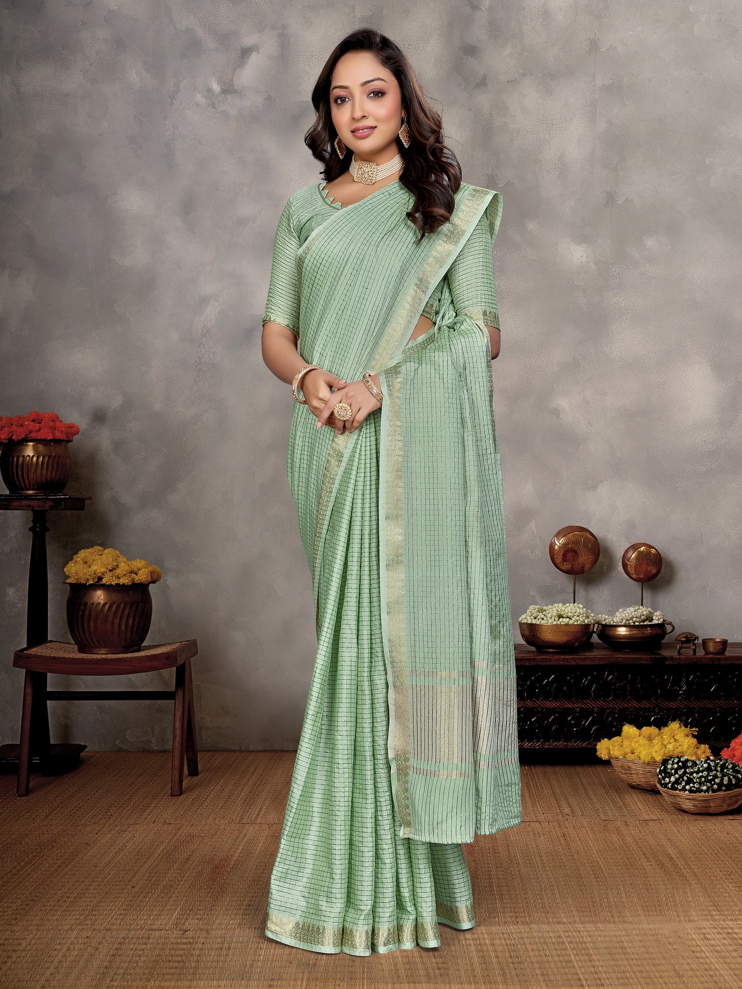 Green Color Beautiful Mohini-2 Premium Royal Linen Silk Sarees For This Festive Seaso