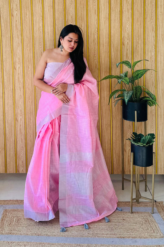 पिंक लिनन ब्यूटी ग्रिवा कोलाज और ऑफिस वियर कलेक्शन