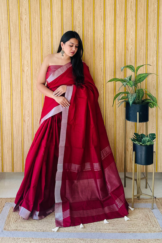 मैरून लिनन ब्यूटी अमानत कोलाज और ऑफिस वियर कलेक्शन