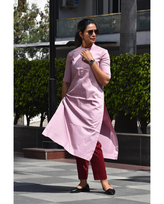 भारतीय पार्टी वियर के लिए सिल्क कुर्ता सेट - सिल्क स्ट्रेट कुर्ता पैंट सेट - महिलाओं के लिए भारतीय कुर्ता -