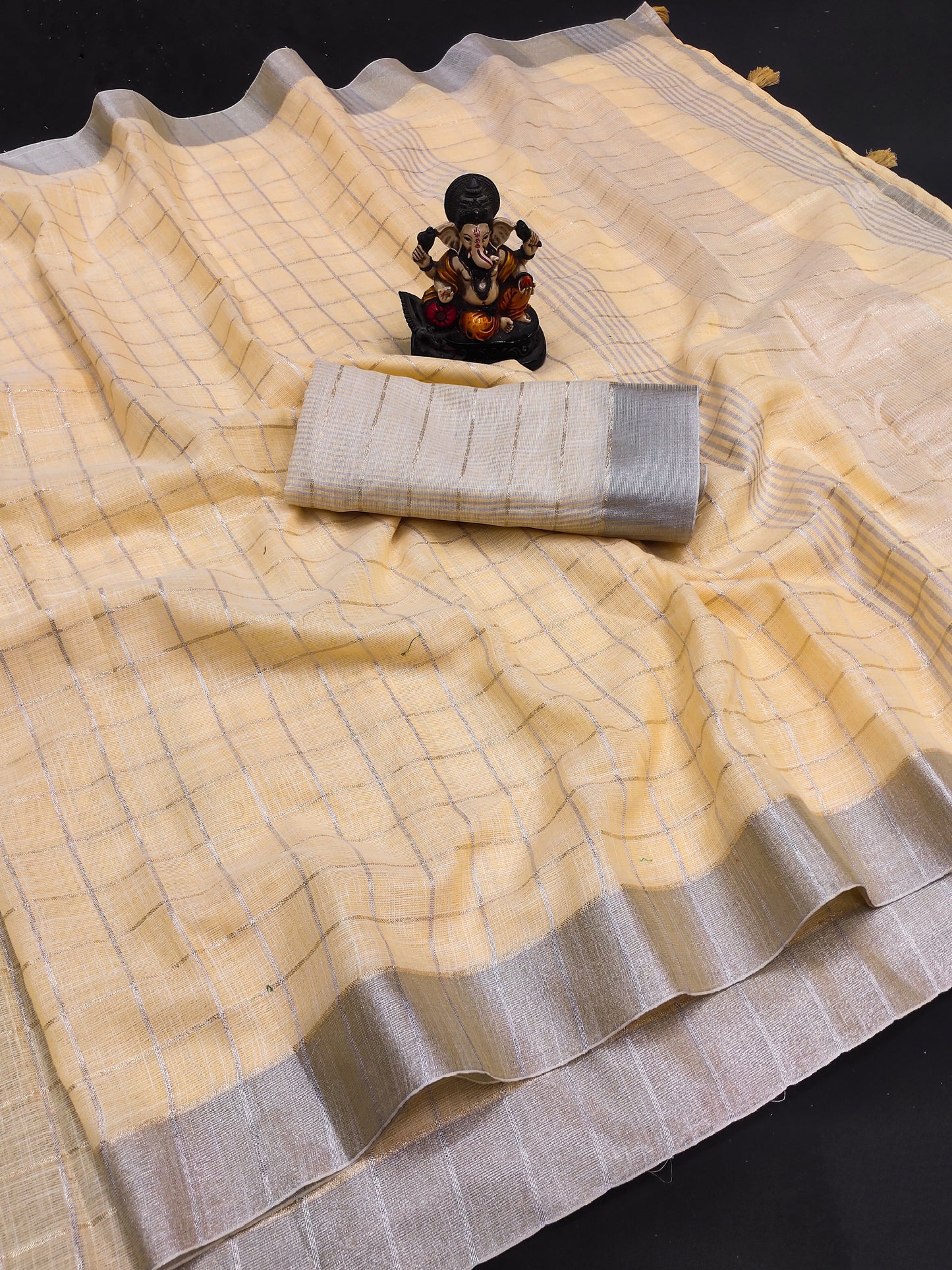 Orange New Linen Chex Concept That We Brought Only For You