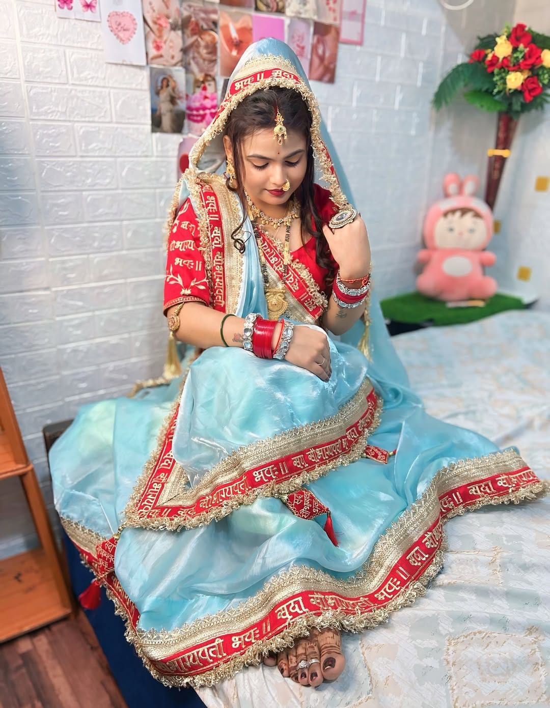 SAUBHAGYAVATI BHAVA Fendy Silk SKY