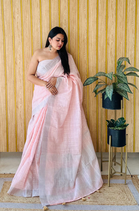 पीच न्यू लिनन चेक्स कॉन्सेप्ट जो हम सिर्फ आपके लिए लेकर आए हैं