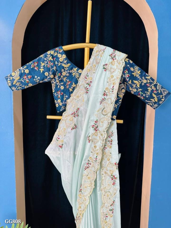 फैंसी सीक्वेंस वर्क साड़ी