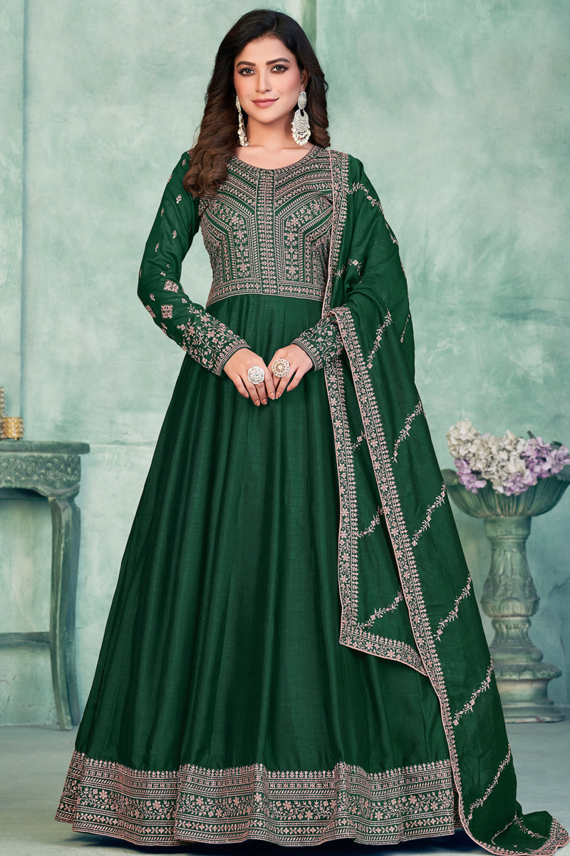 Green Color Festive Wear Embroidered Long Anarkali Salwar Kameez In Ar Desilook Lifestyle Green Color Festive Wear Embroidered Long Anarkali Salwar Kameez In Ar Desilook Lifestyle