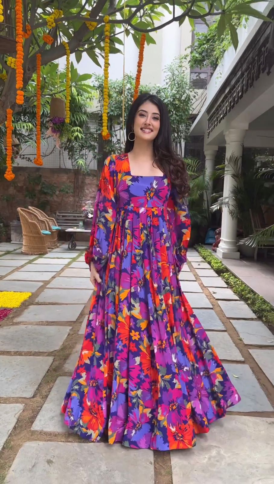 Sadhika Floral Georgette Dress Sadhika Floral Georgette Dress