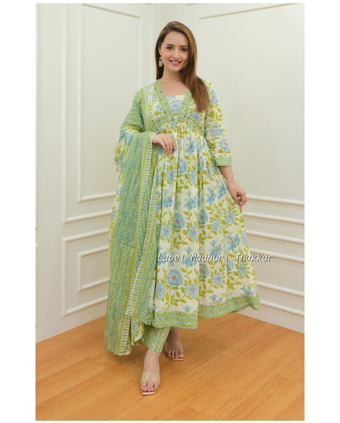 Anarkali Pramium Cotton Suit set