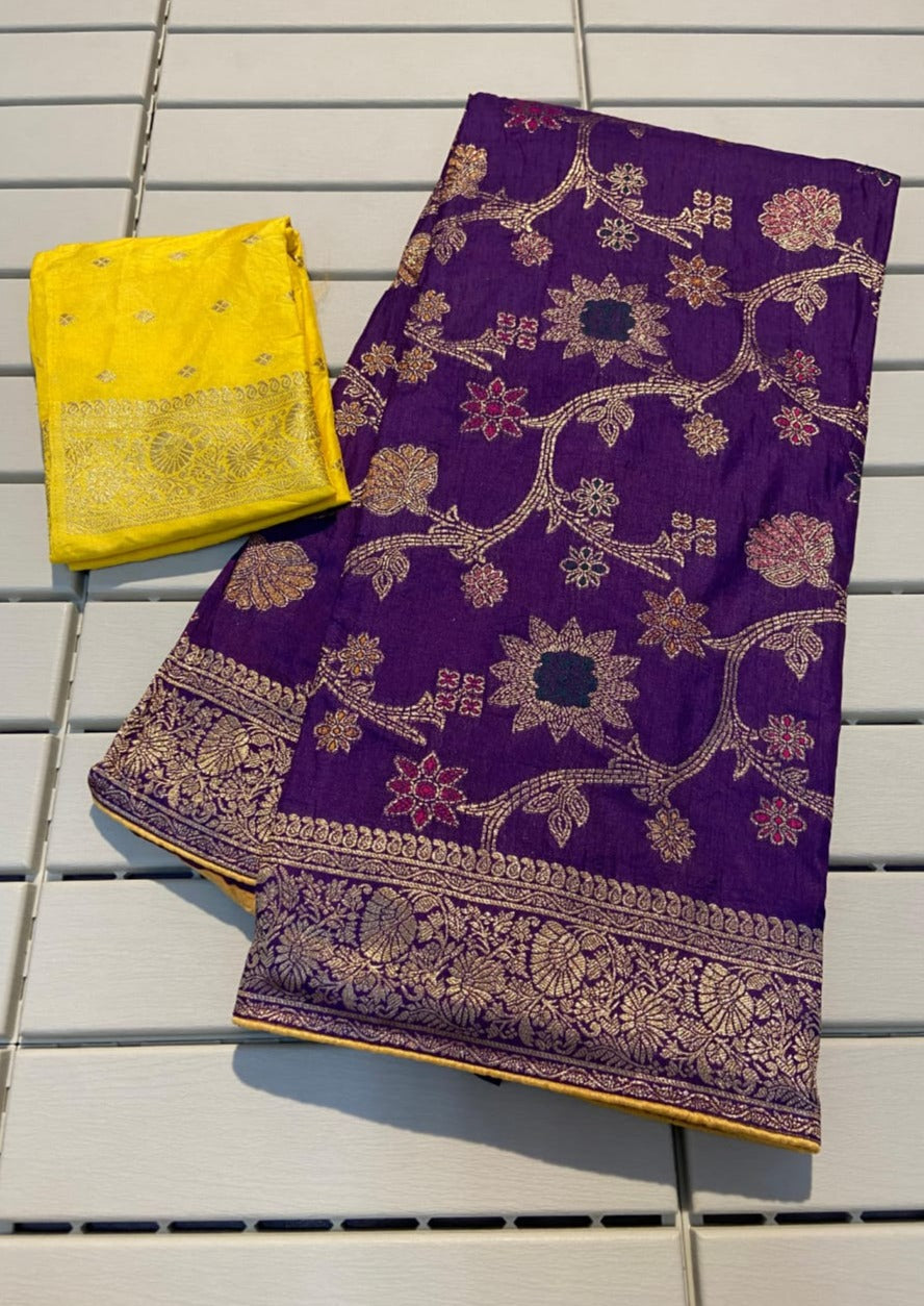 Delicacy Of Dola - Designer Banarasi dola Silk Saree