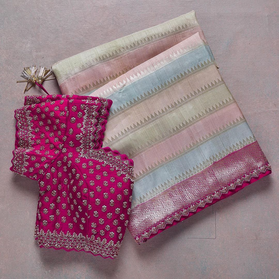 जीवंत लालित्य: डिजिटल प्रिंट साड़ी