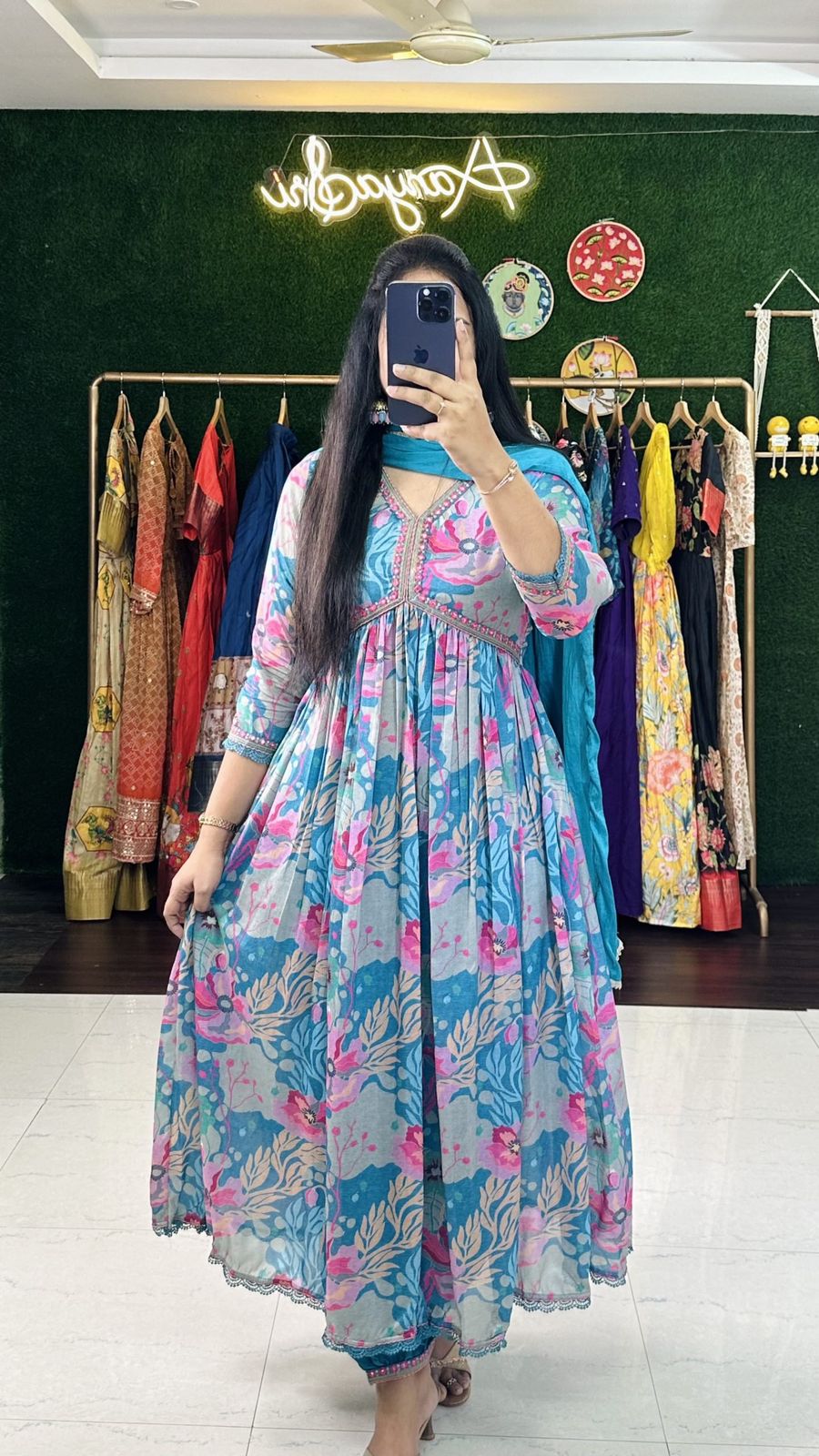 Alia Cut Frock Sky Blue Alia Cut Frock Sky Blue
