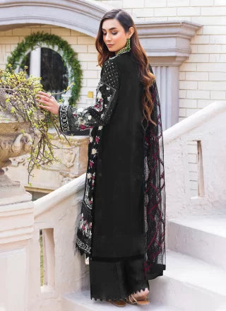 Black Georgette Embroidered Work Salwar Suit For Ceremonial