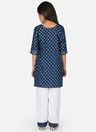 Blue Cotton Salwar Suit