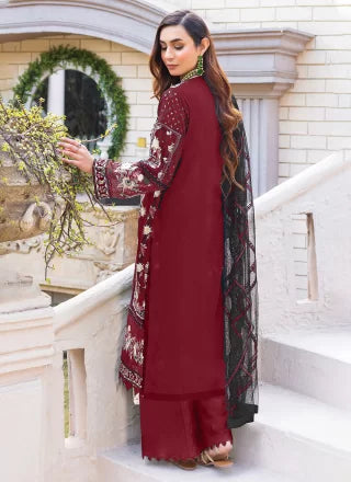 Georgette Pakistani Salwar Suit With Embroidered Work