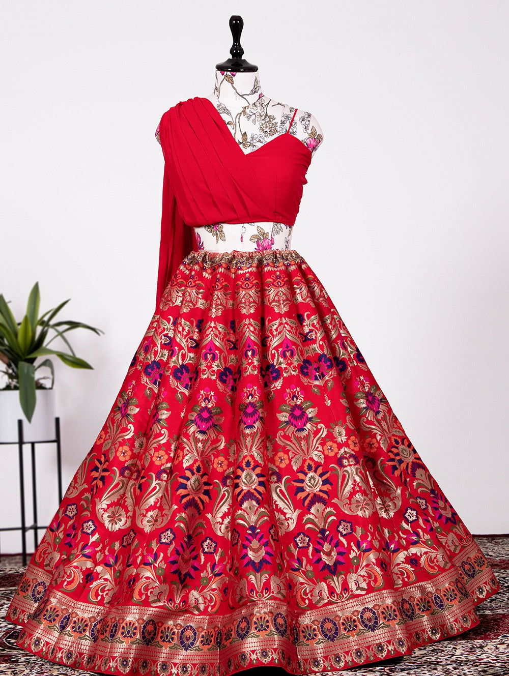 Attractive Banarasi Silk Work Lehenga Choli