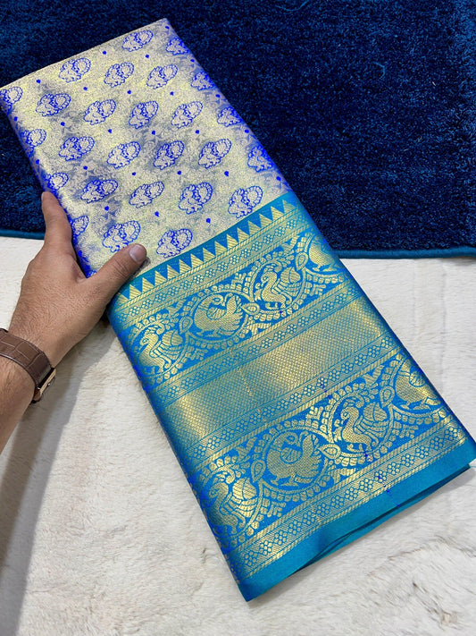 मुलायम पट्टू कांजीवरम सिल्क साड़ी