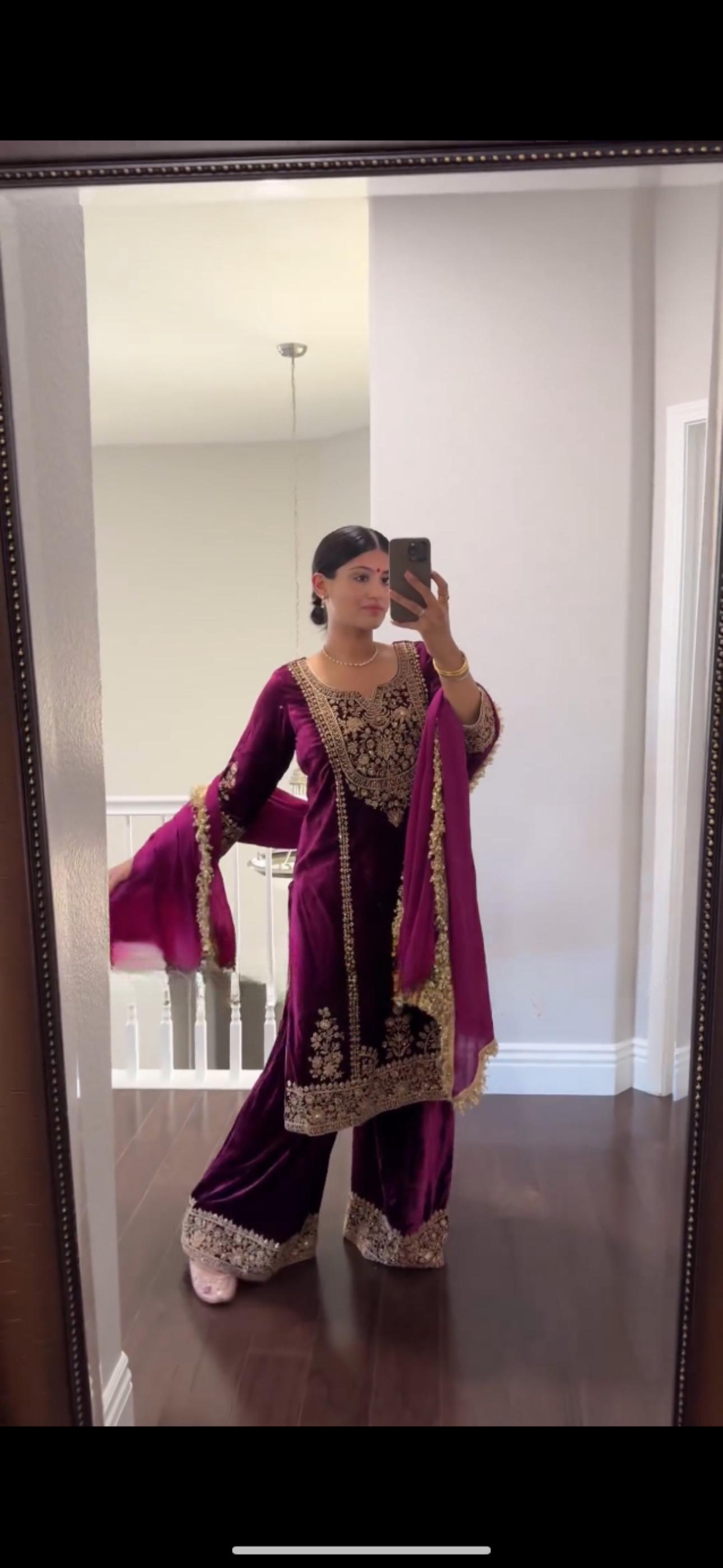 Presenting Viscos Velvet Work Salwar Suit