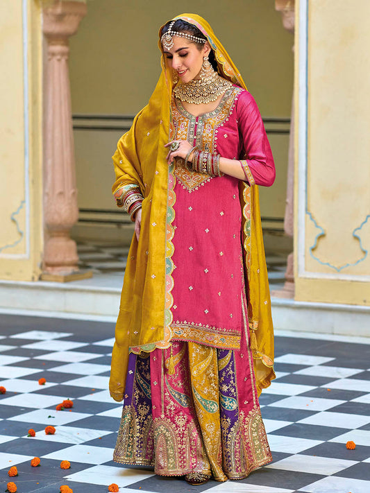 Multicolour Embroidered Sharara