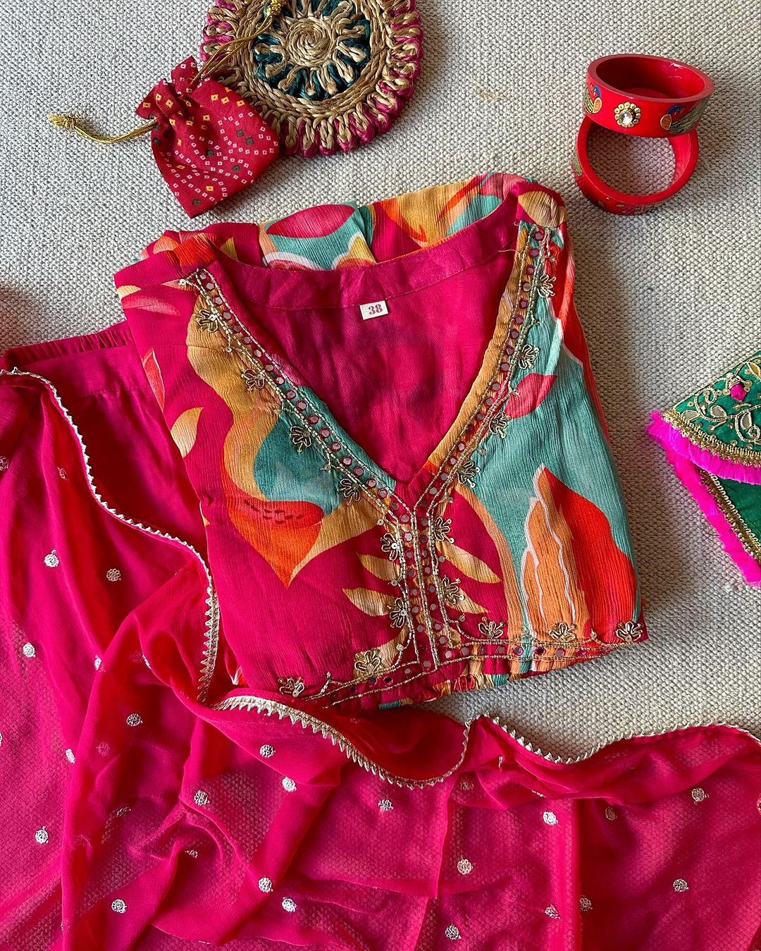 Most Tranding Printed Hand Work Gown