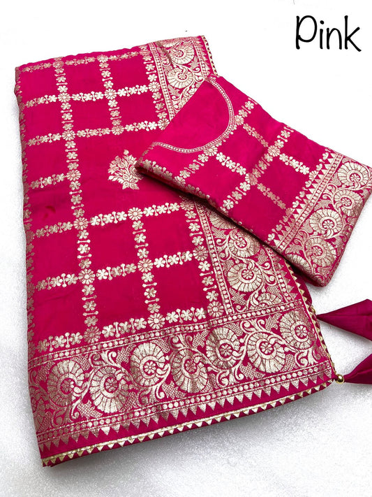 खूबसूरत विस्कोस कॉटन वर्क साड़ी