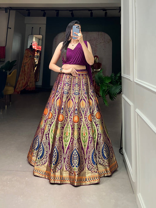 Attractive Banarasi Silk Work Lehenga Choli