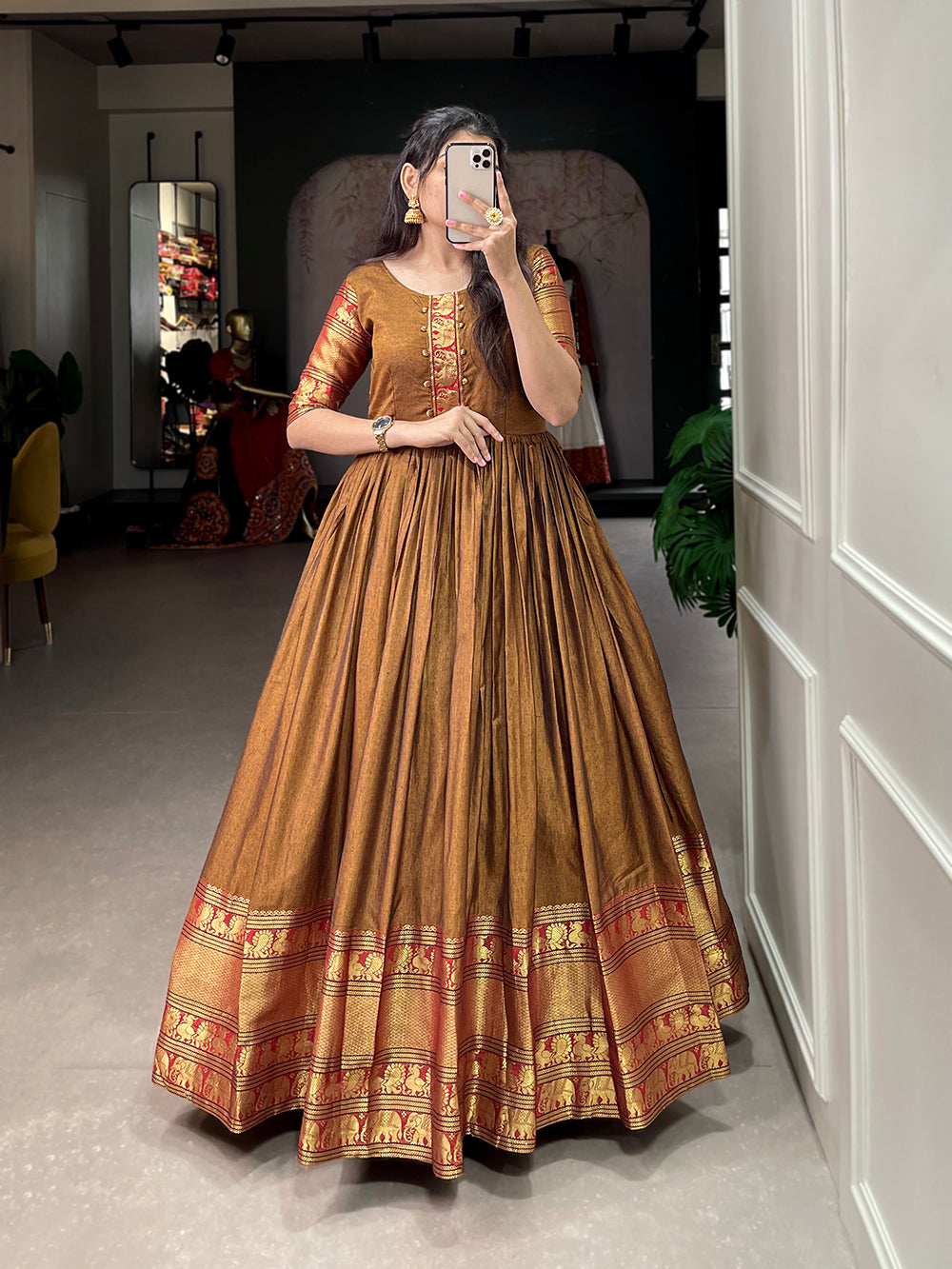 mustard brown color dress Mustard Brown Dress