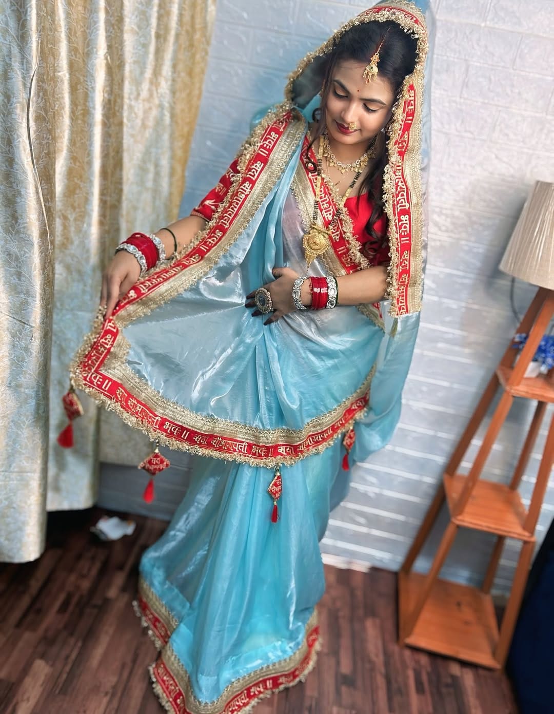 SAUBHAGYAVATI BHAVA Fendy Silk SKY