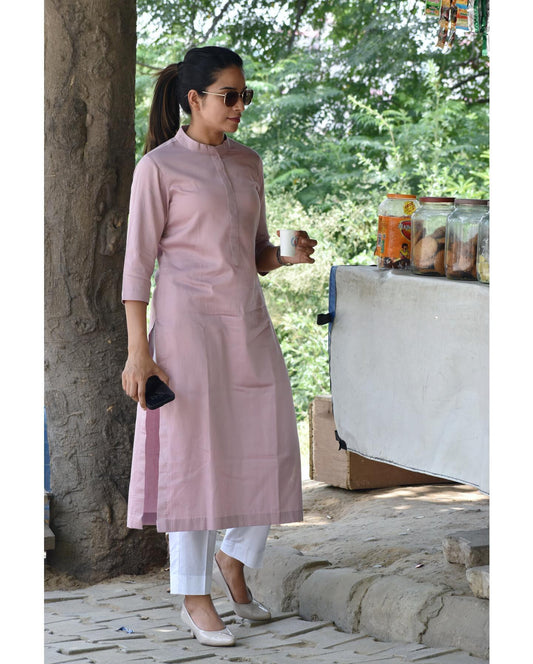 Silk Kurta Set For Indian Party Wear - Silk Straight Kurta Pant Set - Indian Kurta For Women -