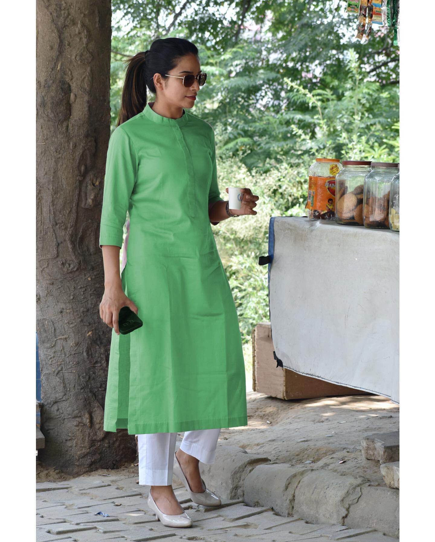 Silk Kurta Set For Indian Party Wear - Silk Straight Kurta Pant Set - Indian Kurta For Women