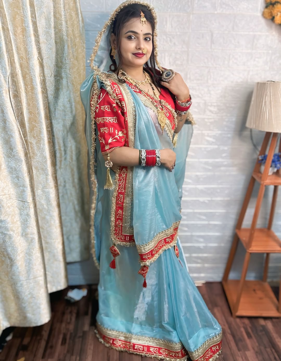 SAUBHAGYAVATI BHAVA Fendy Silk SKY