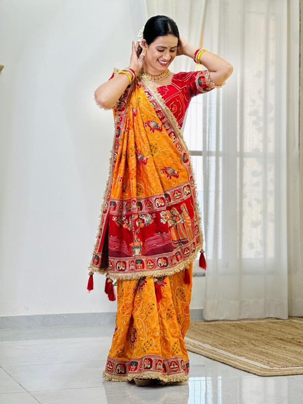 TULSI - VAT SAVITRI SPECIAL SAREE Sati Savitri Saree Womens Sarees Yellow