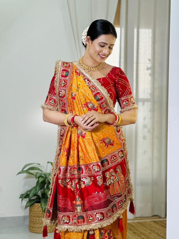 TULSI - VAT SAVITRI SPECIAL SAREE Sati Savitri Saree Womens Sarees Yellow