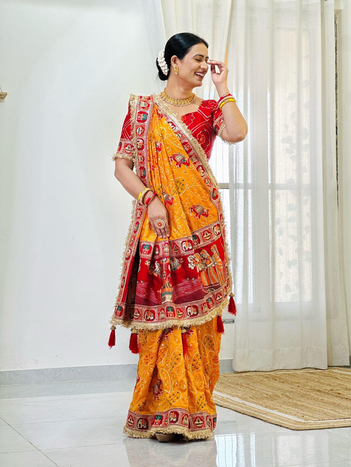 TULSI - VAT SAVITRI SPECIAL SAREE Sati Savitri Saree Womens Sarees Yellow