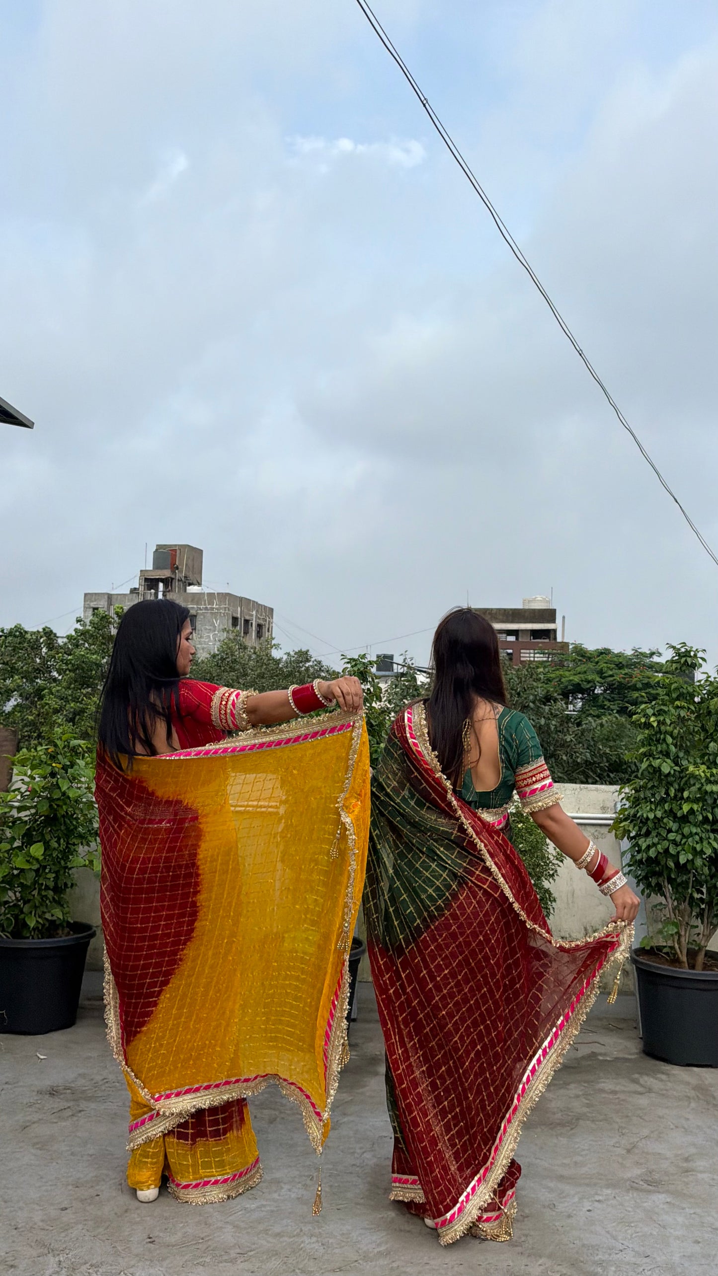 Pure Viscose Yellow - maroon Colour Ghatchola Saree