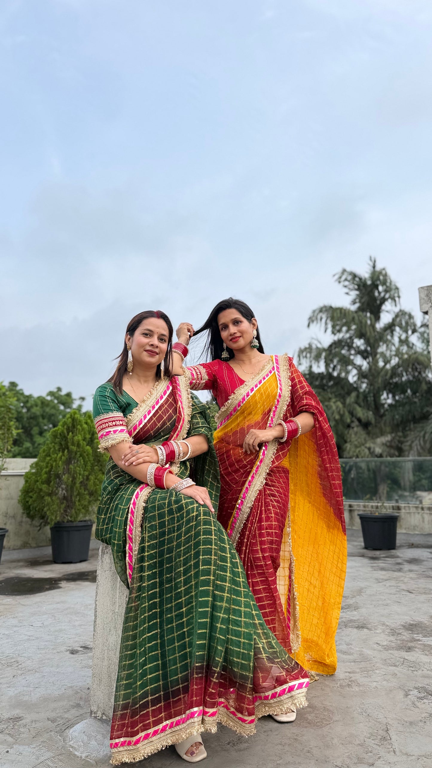 Pure Viscose Yellow - maroon Colour Ghatchola Saree