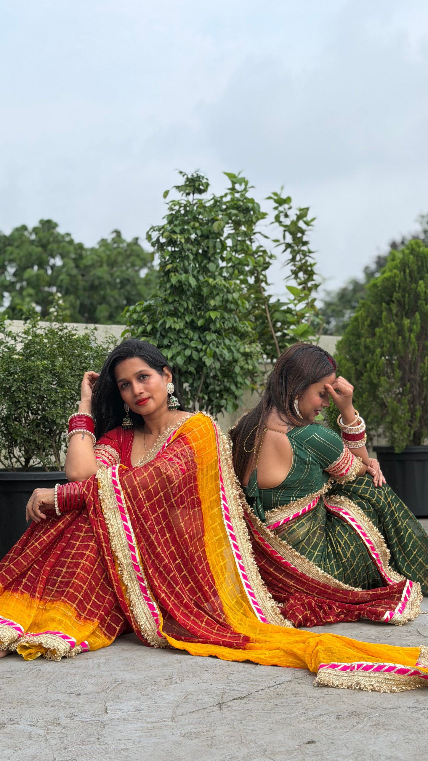 Pure Viscose Yellow - maroon Colour Ghatchola Saree