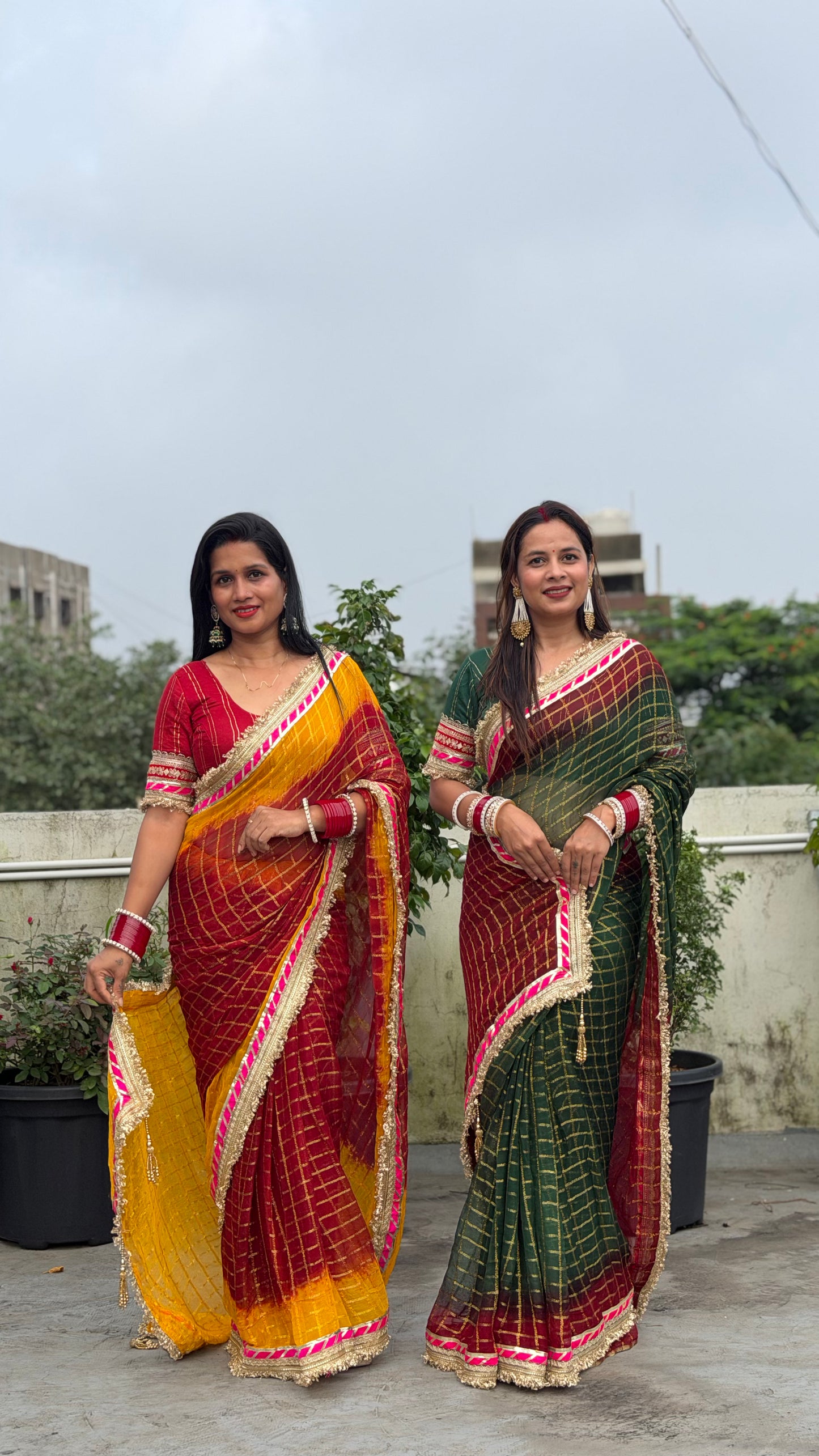 Pure Viscose Yellow - maroon Colour Ghatchola Saree