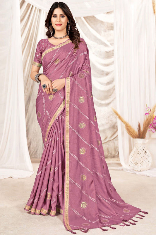 Pink Exclusive Printed Art Silk Sarees