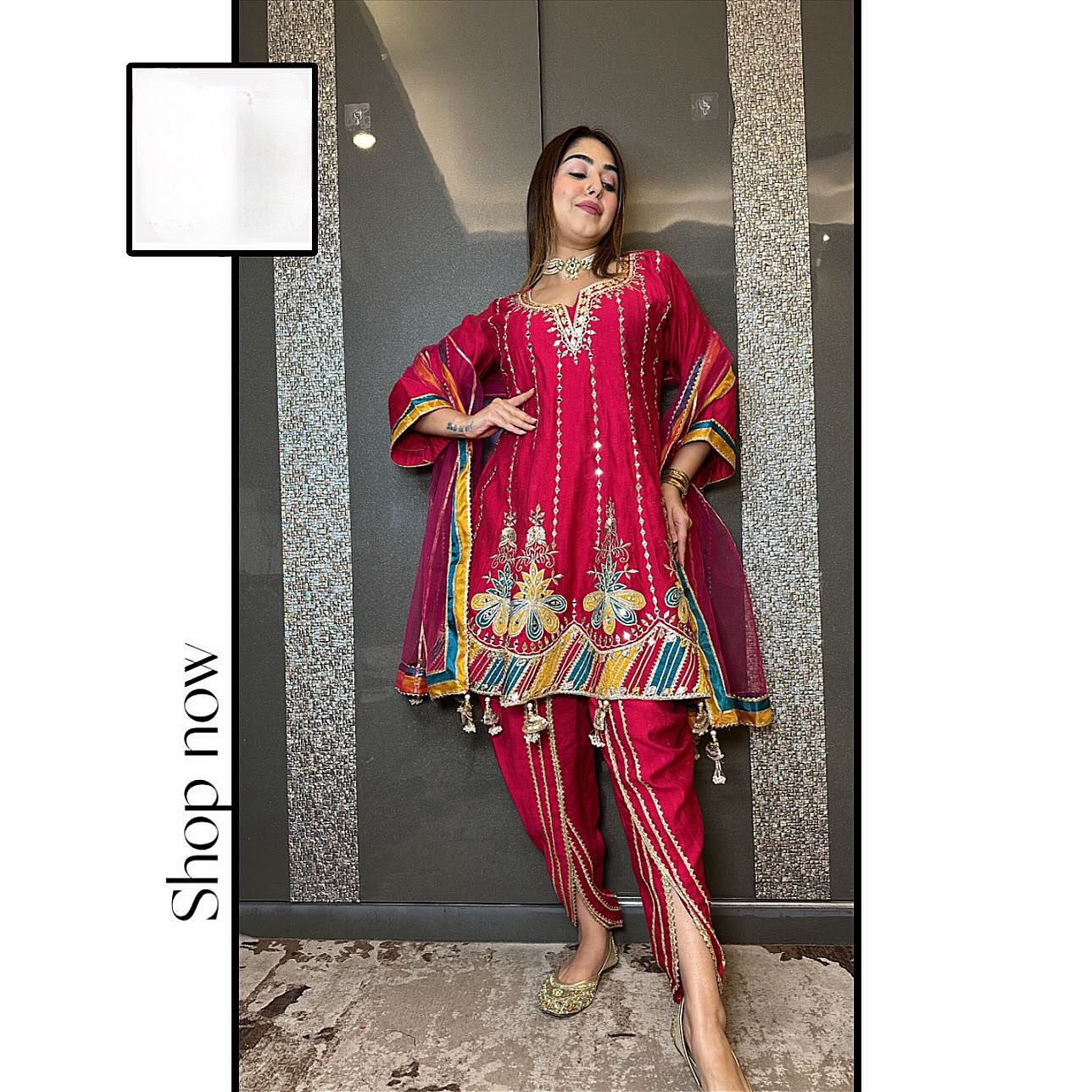 Elegant Chinon Silk Suit Set