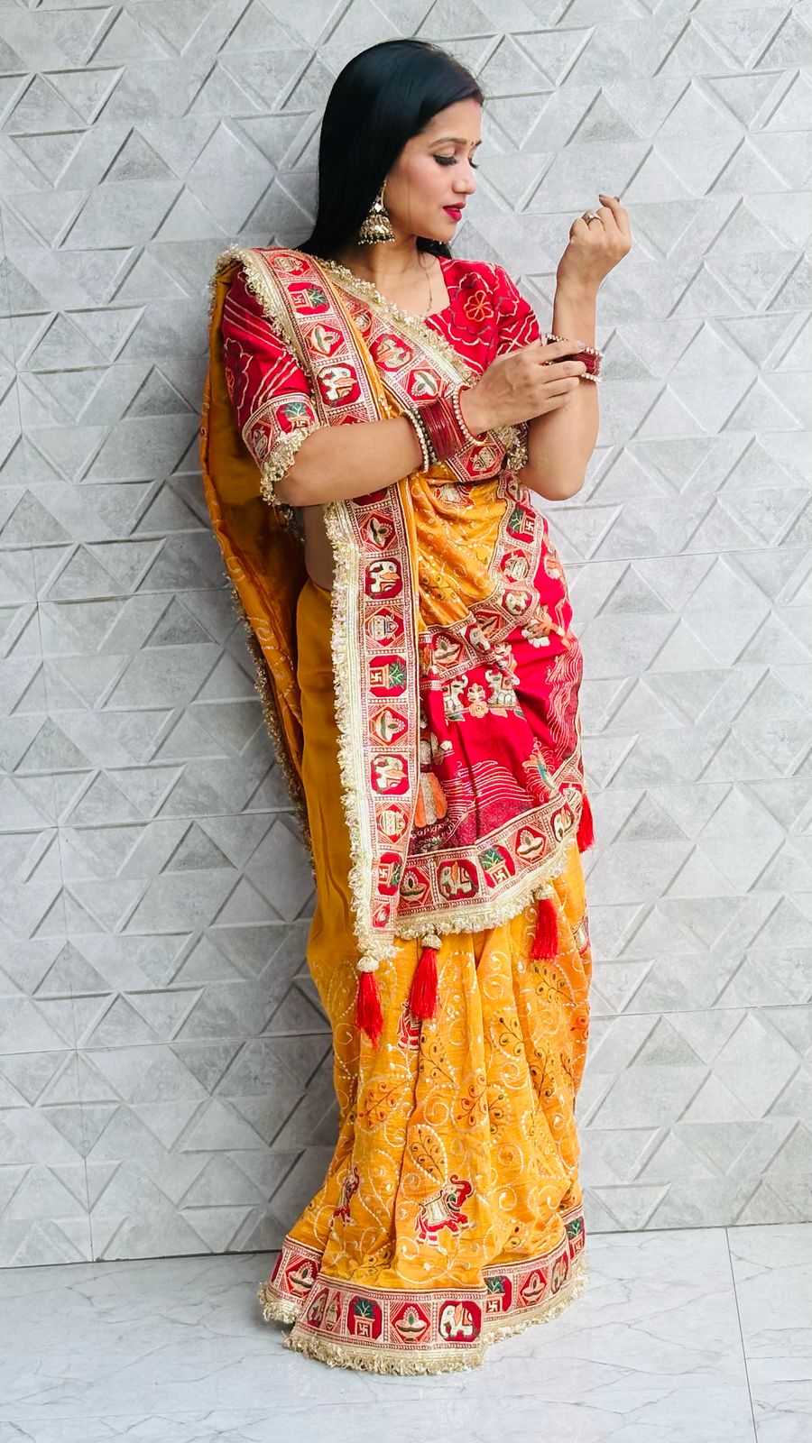 TULSI - VAT SAVITRI SPECIAL SAREE Sati Savitri Saree Womens Sarees Yellow