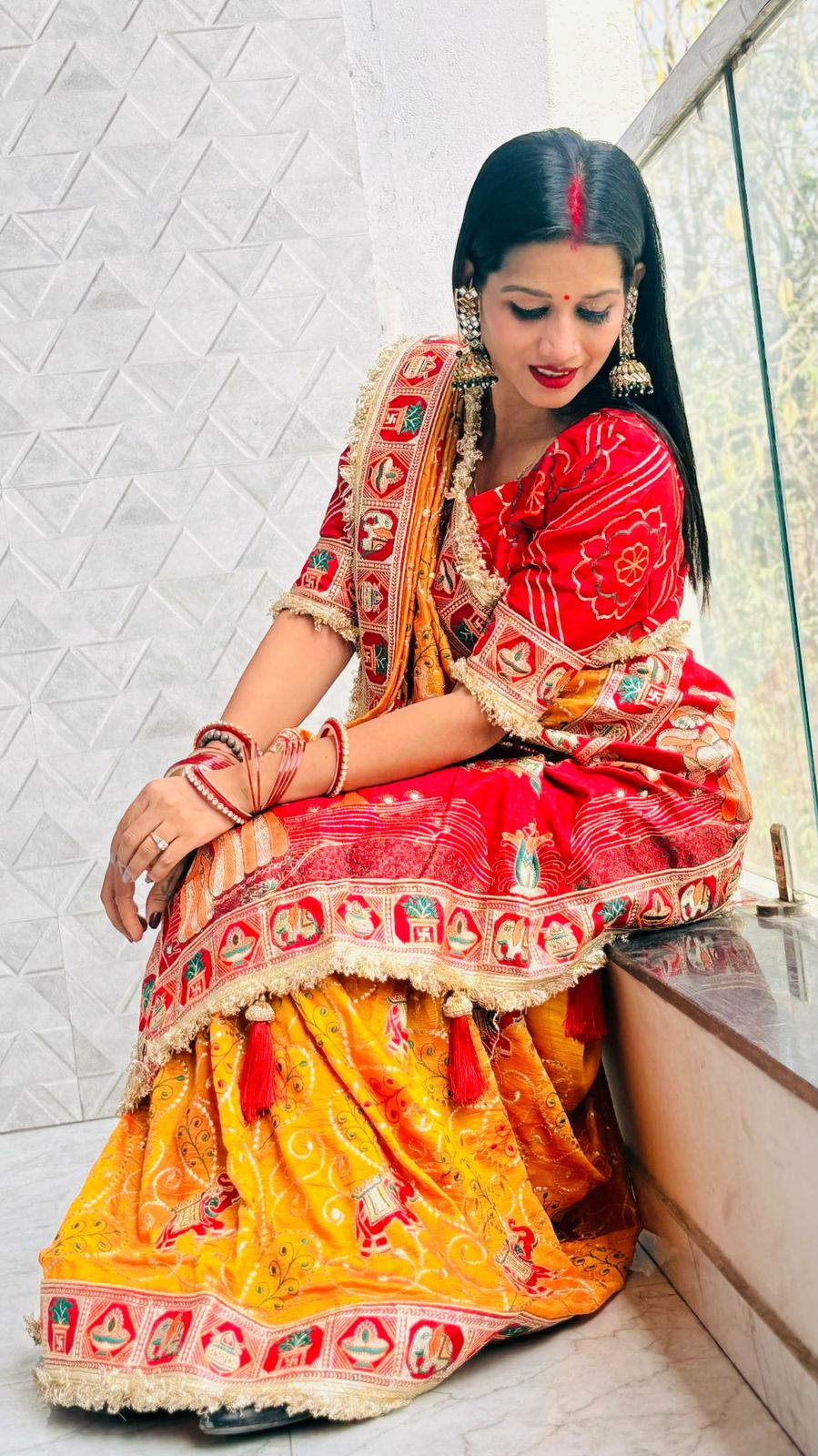 TULSI - VAT SAVITRI SPECIAL SAREE Sati Savitri Saree Womens Sarees Yellow