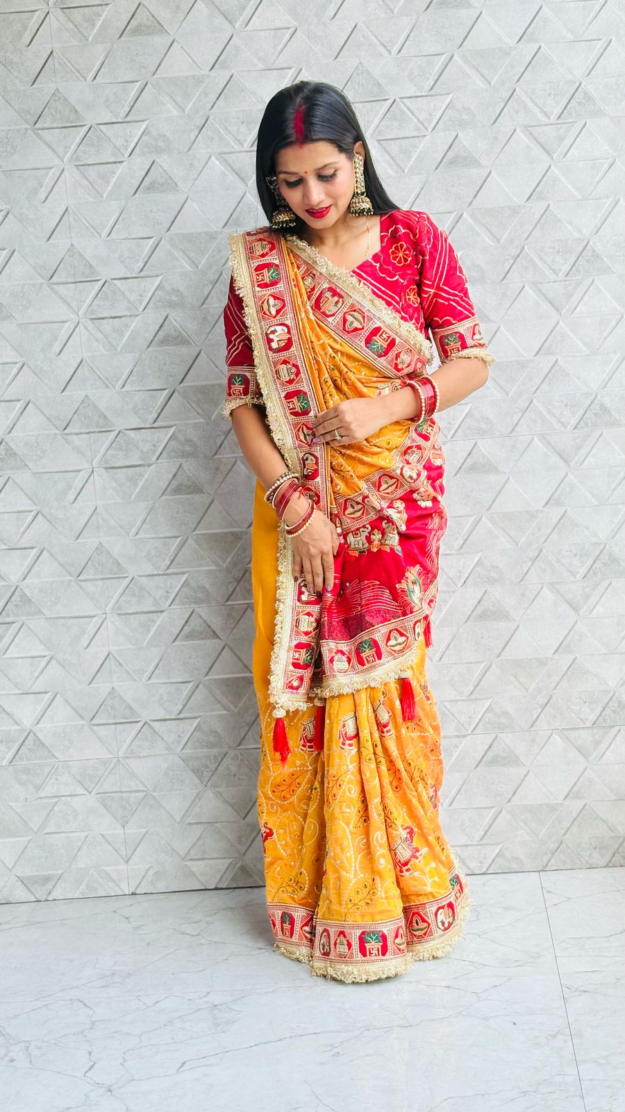 TULSI - VAT SAVITRI SPECIAL SAREE Sati Savitri Saree Womens Sarees Yellow