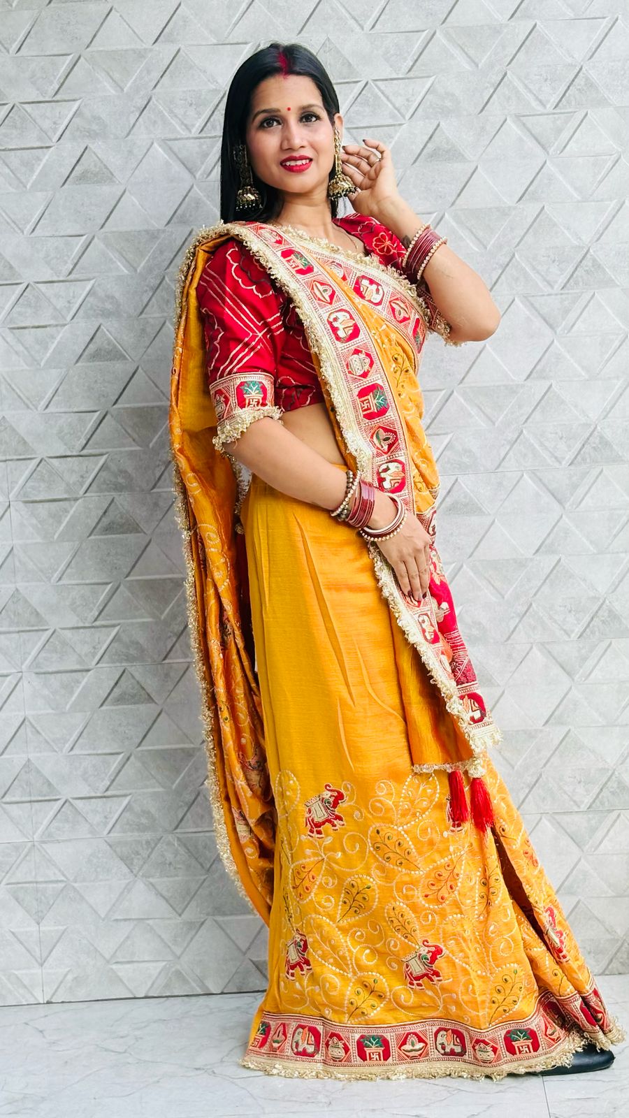 TULSI - VAT SAVITRI SPECIAL SAREE Sati Savitri Saree Womens Sarees Yellow