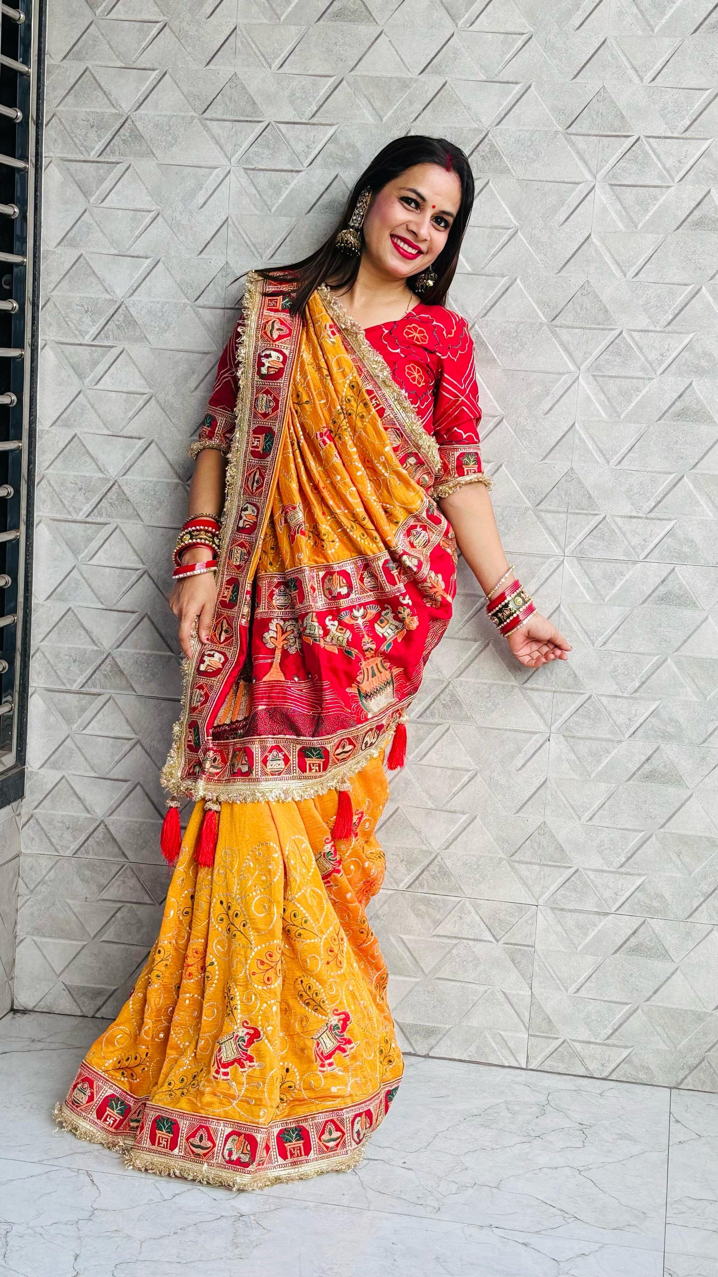 TULSI - VAT SAVITRI SPECIAL SAREE Sati Savitri Saree Womens Sarees Yellow