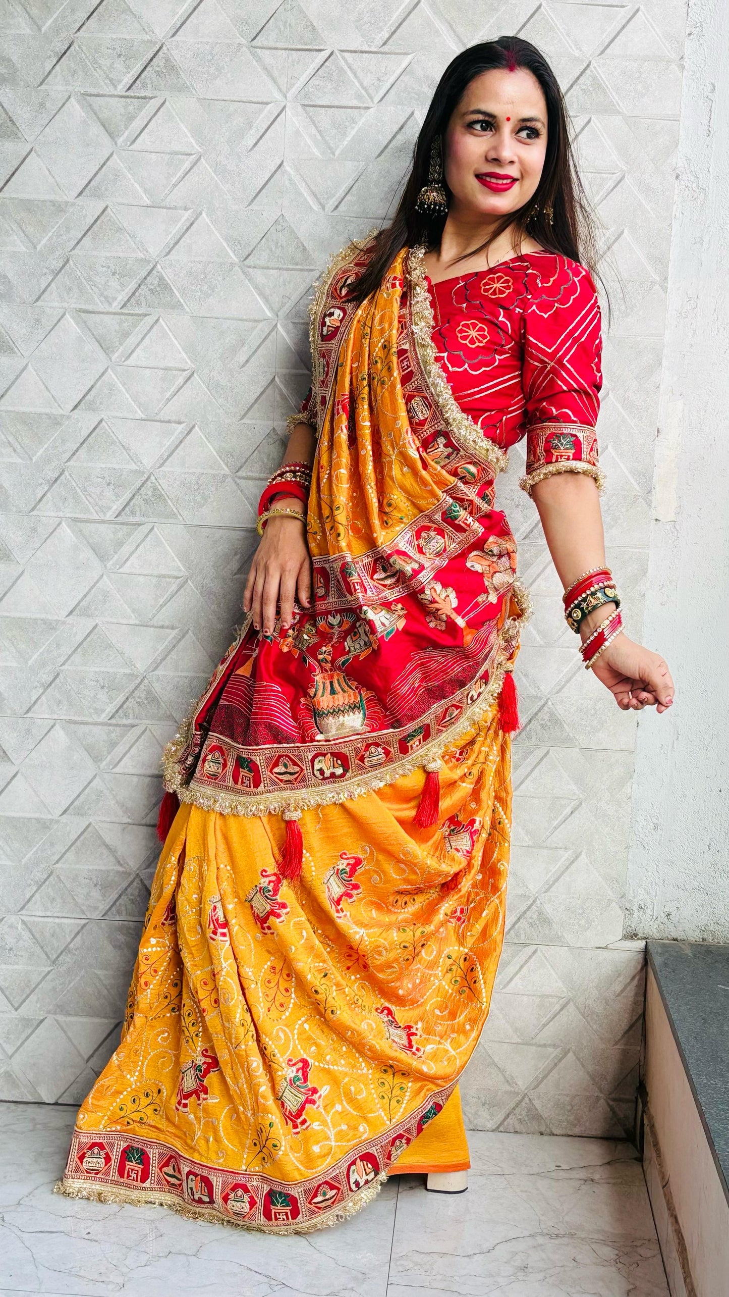 TULSI - VAT SAVITRI SPECIAL SAREE Sati Savitri Saree Womens Sarees Yellow