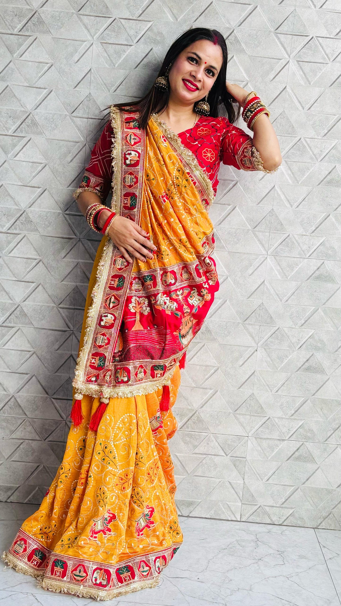 TULSI - VAT SAVITRI SPECIAL SAREE Sati Savitri Saree Womens Sarees Yellow