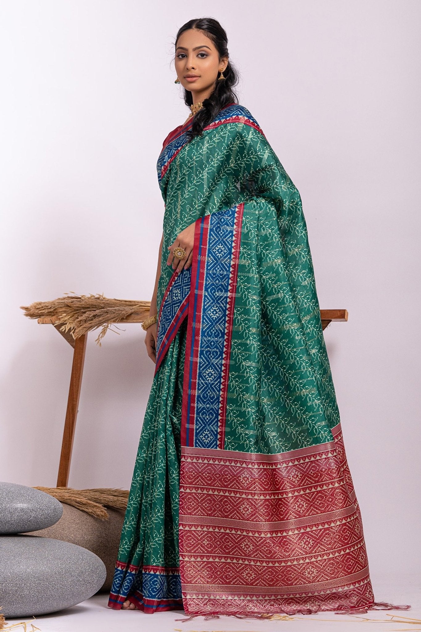 Adorable Green Color Function Wear Soft Tussar Silk Printed Design Saree - SareesAdorable Green Color Function Wear Soft Tussar Silk Printed Design Saree