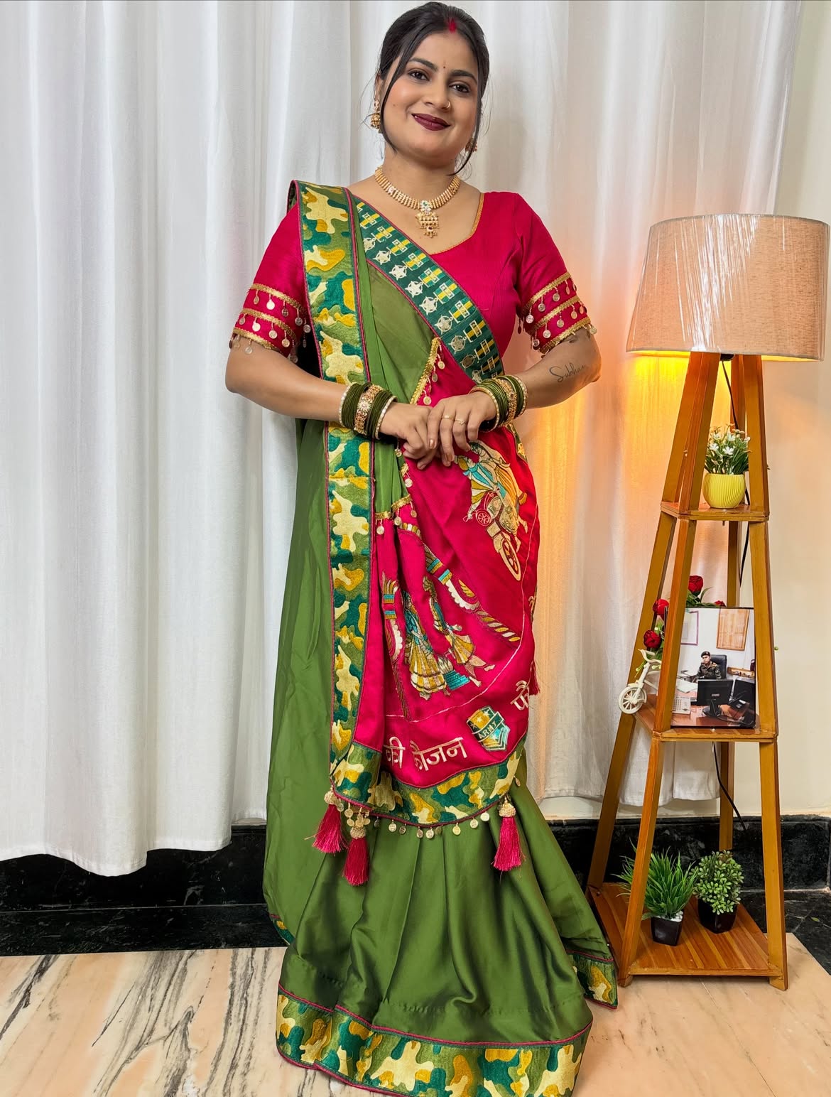 ARMY Fauji Ki Faujan Premium Edition Theme Saree
