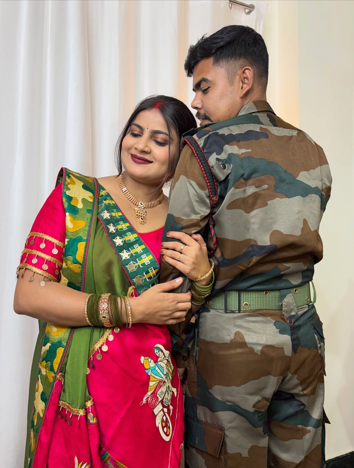 ARMY Fauji Ki Faujan Premium Edition Theme Saree
