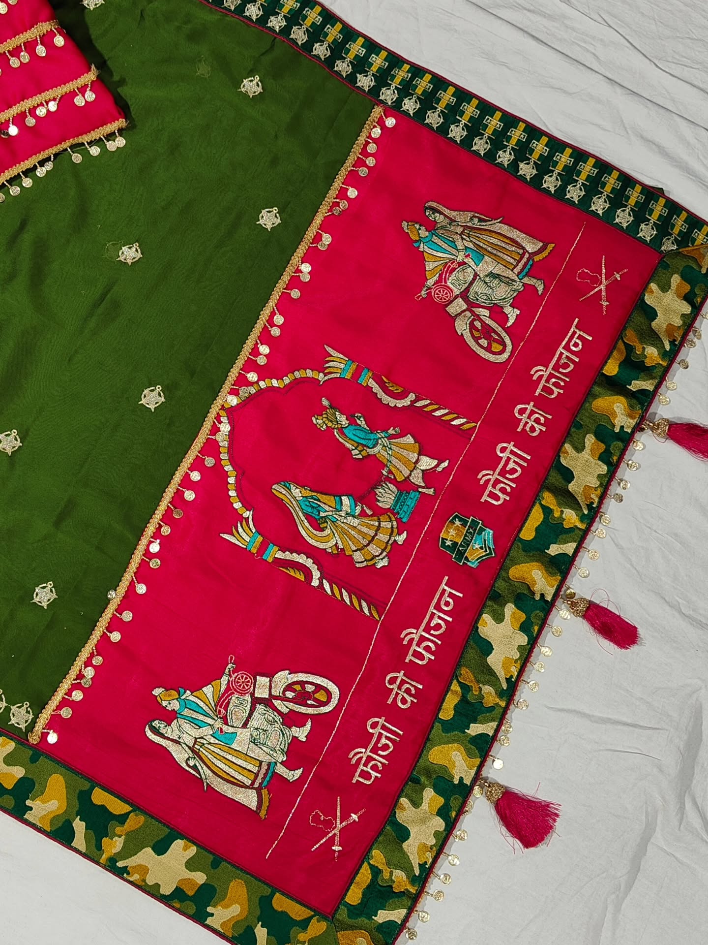 ARMY Fauji Ki Faujan Premium Edition Theme Saree